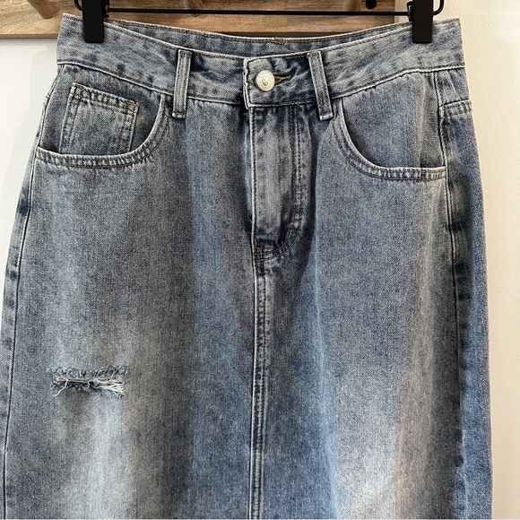 PRINCESS POLLY | Women’s Light Wash Denim Skirt size 6 - Picture 7 of 12